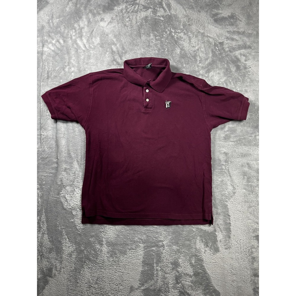 Vintage Warner Bros. Pepe Le Pew Skunk Burgundy Polo Shirt Size Large **RARE**